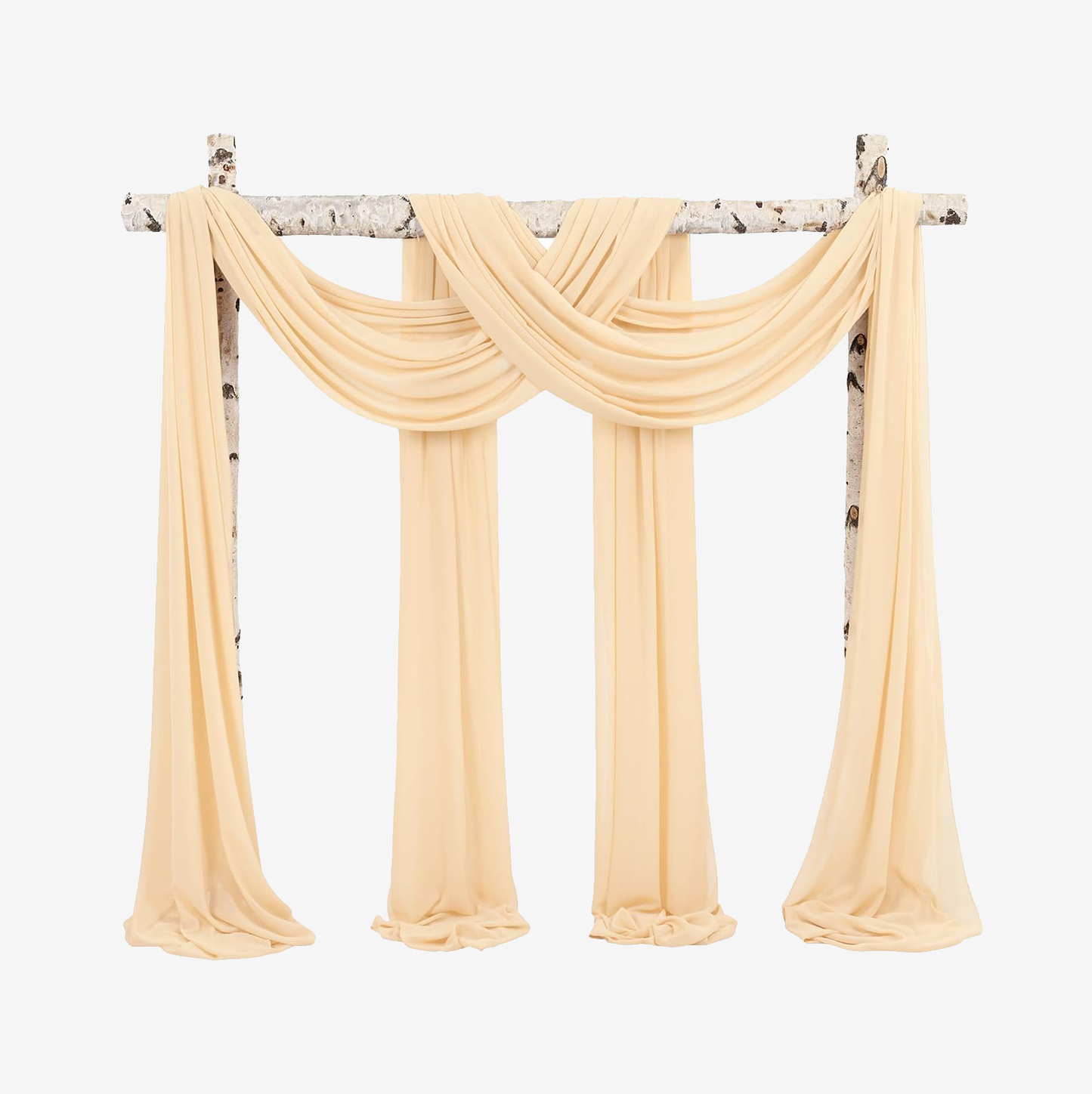 28"x20ft Wedding Arch Drapes for Ceremony Chiffon Fabric
