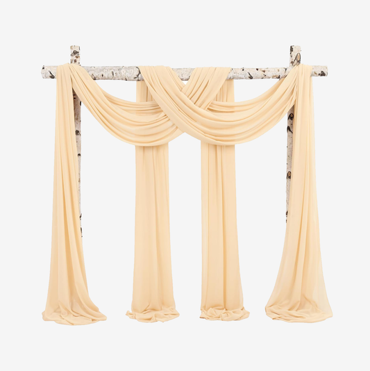 28"x20ft Wedding Arch Drapes for Ceremony Chiffon Fabric
