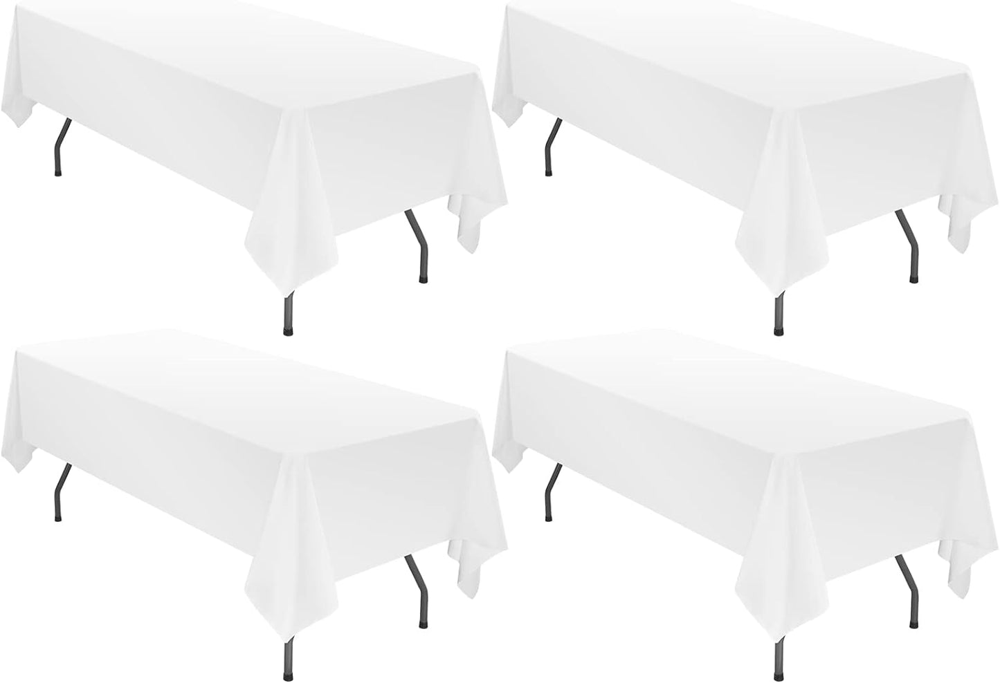 Tablecloth Polyester Table Cloth for 6 Foot Rectangle Tables,Stain and Wrinkle Resistant Washable Fabric Table Covers Polyester Beige Table Clothes for Wedding,Party,Banquet
