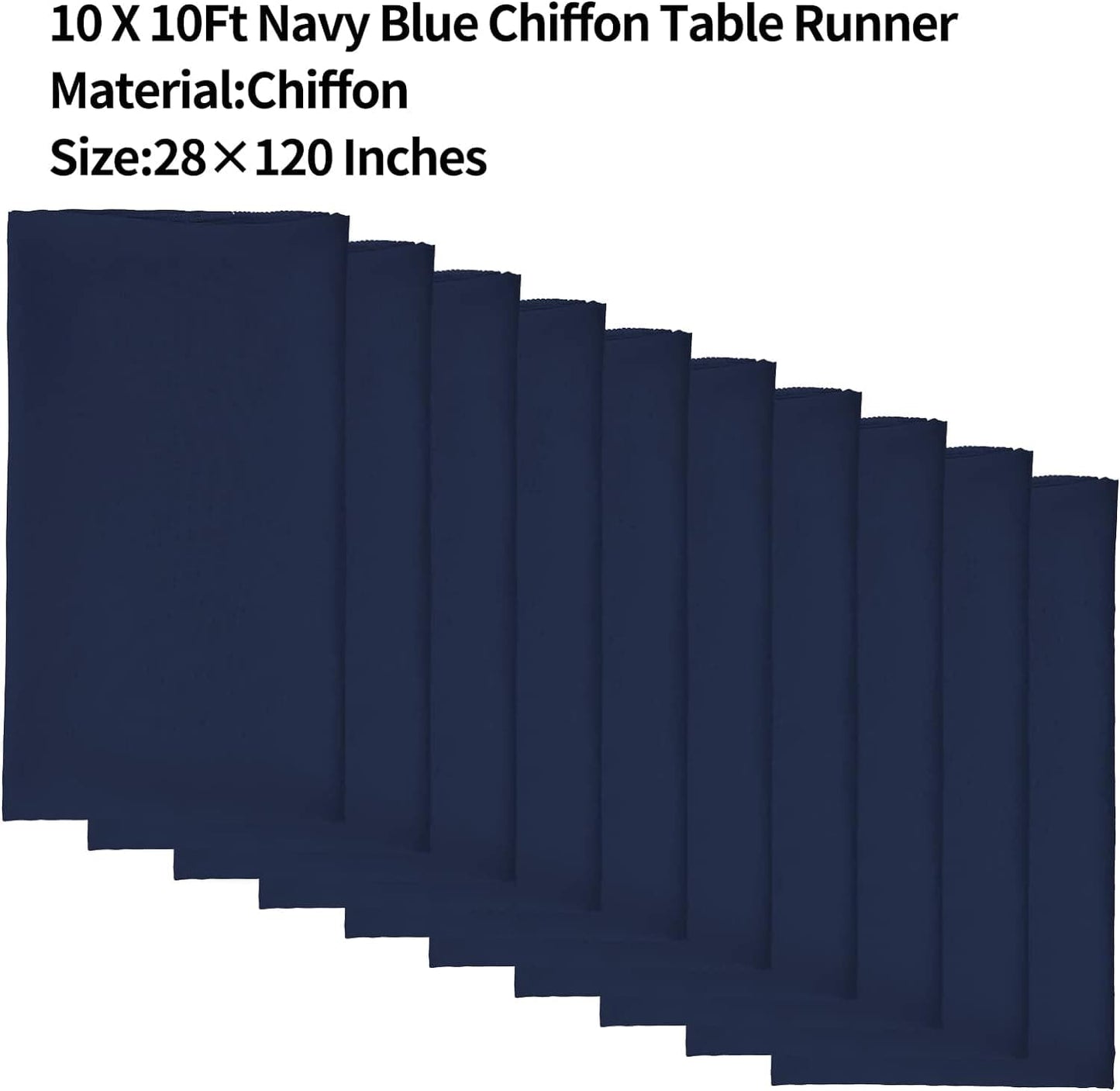 Chiffon Table Runner 10Ft -28x120 Inches