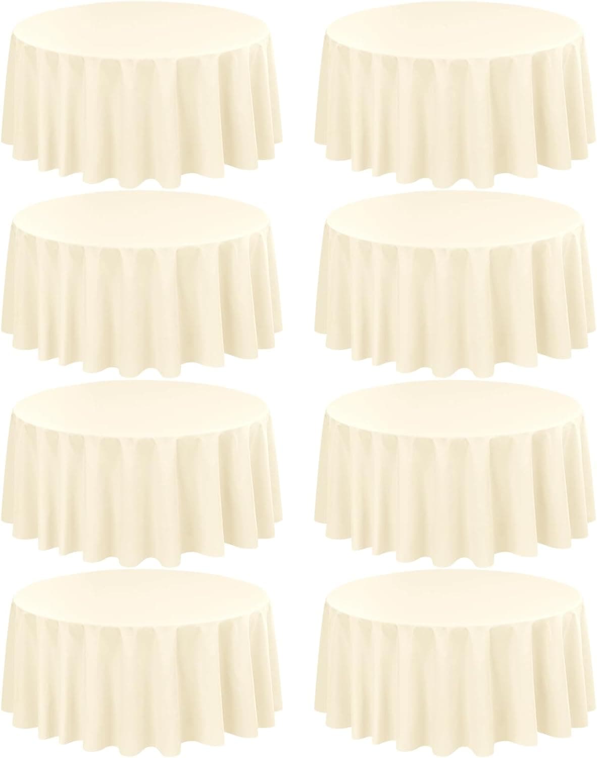 6 Pack Round Tablecloth Polyester Table Cloth 60 inch