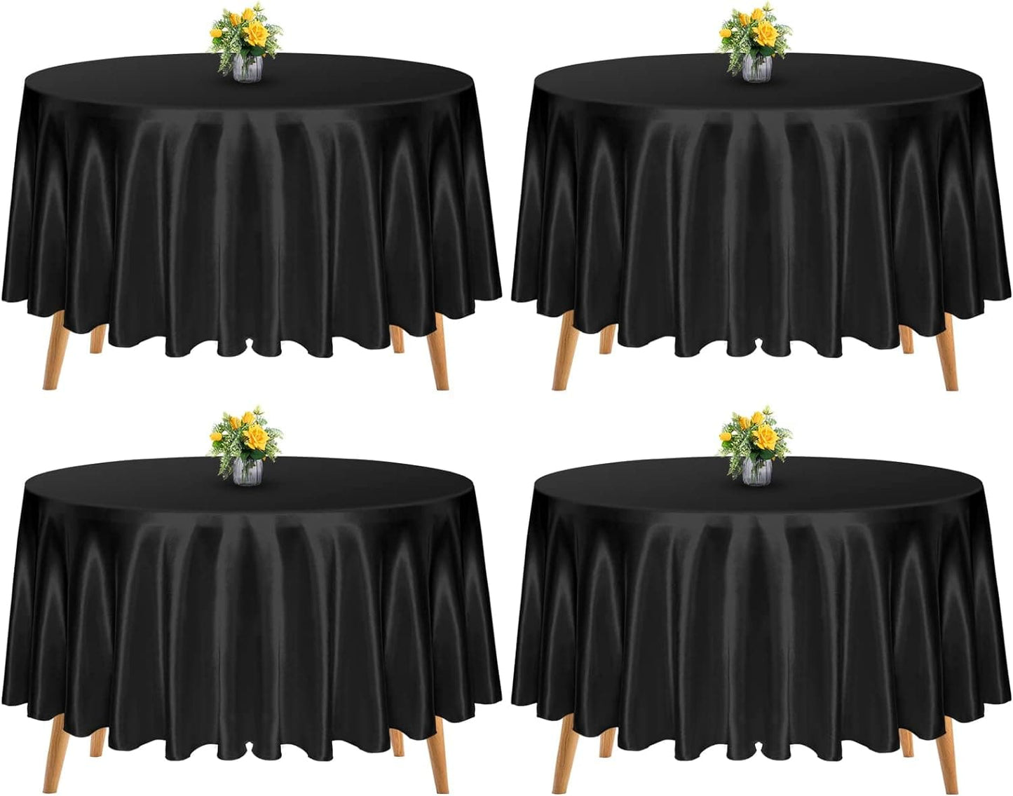 4 Packs Satin Tablecloth 108 Inch