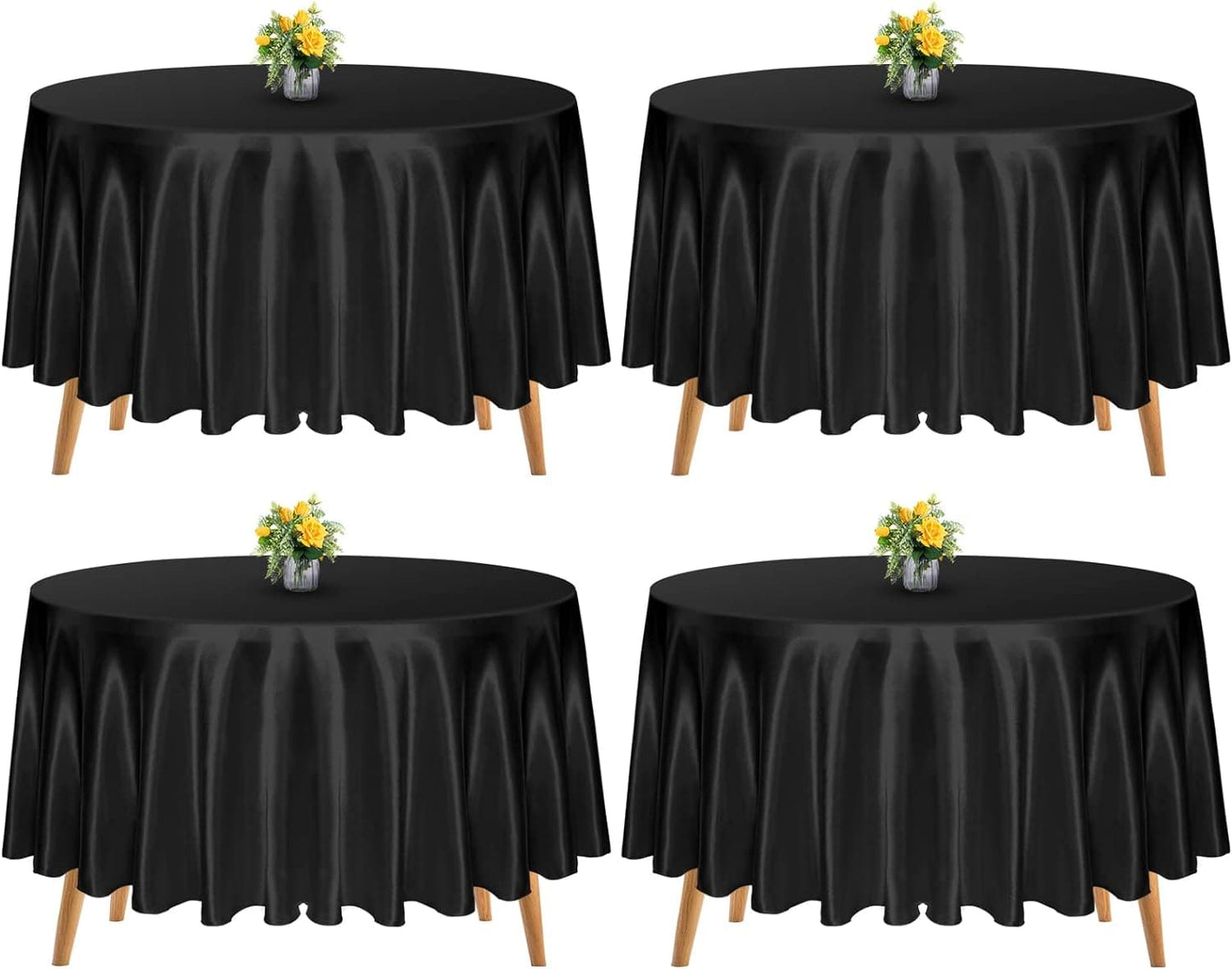 10 Packs Satin Round Tablecloth 108 Inch