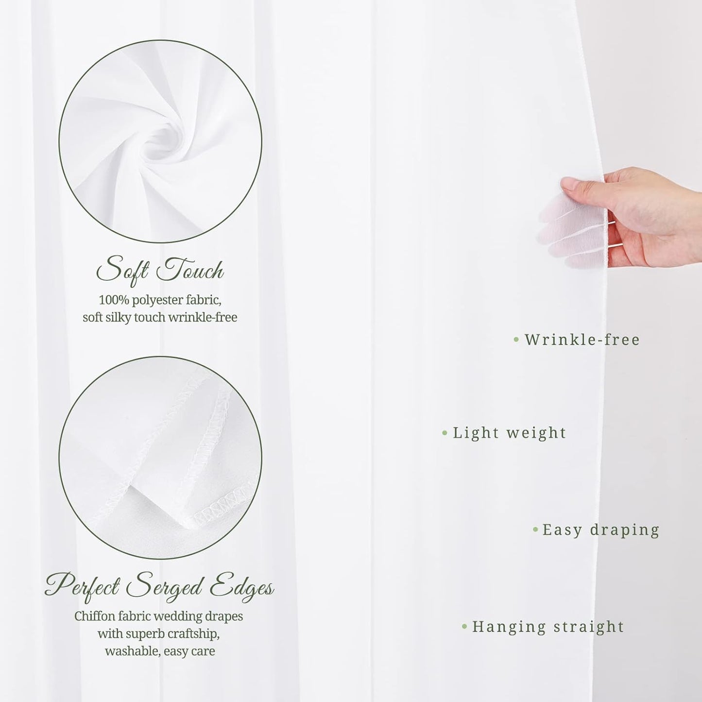 Decorations for Reception Sheer Backdrop 4 Panels 28" x20ft