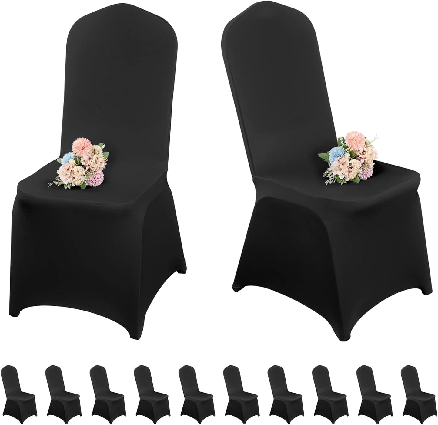 10/20 pcs Chair Covers Polyester Spandex Lycra Stretch Chair Cover Dining Room Wedding Chair Covers Universal Washable Protective Chair Covers for Wedding Party Banquet Decoration Covers