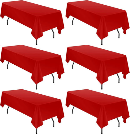 6 Pack Rectangle Tablecloth Polyester 60*126 inch