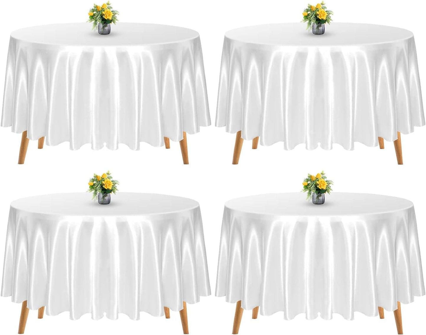 4 Packs Satin Tablecloth 108 Inch