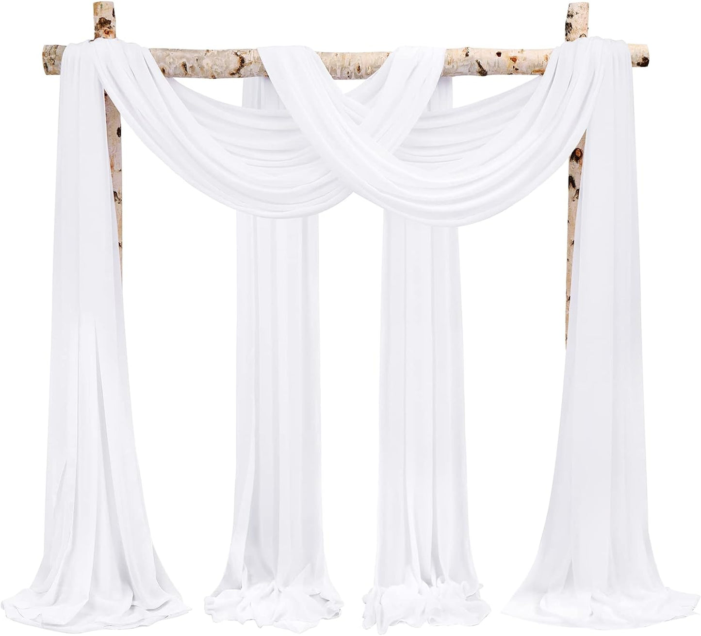 Decorations for Reception Sheer Backdrop 4 Panels 28" x20ft