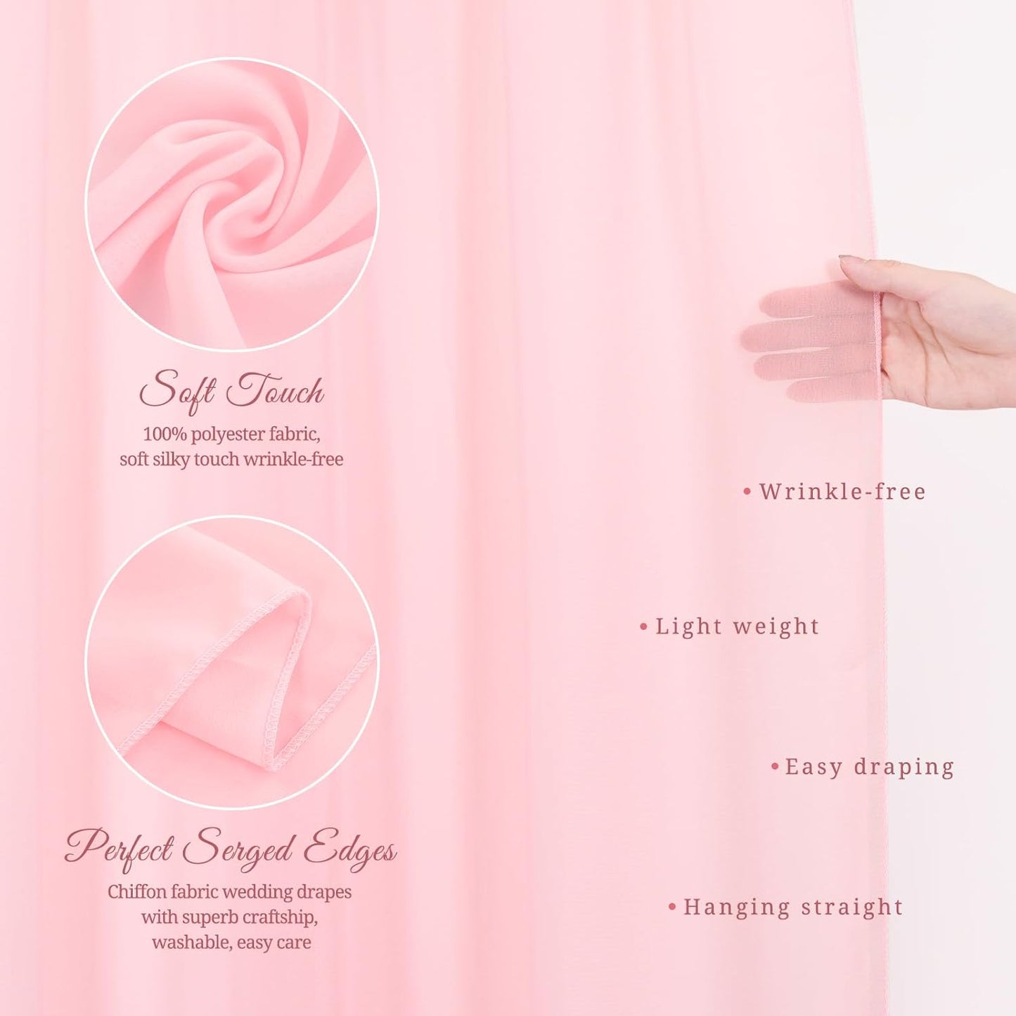 Decorations for Reception Sheer Backdrop 4 Panels 28" x20ft