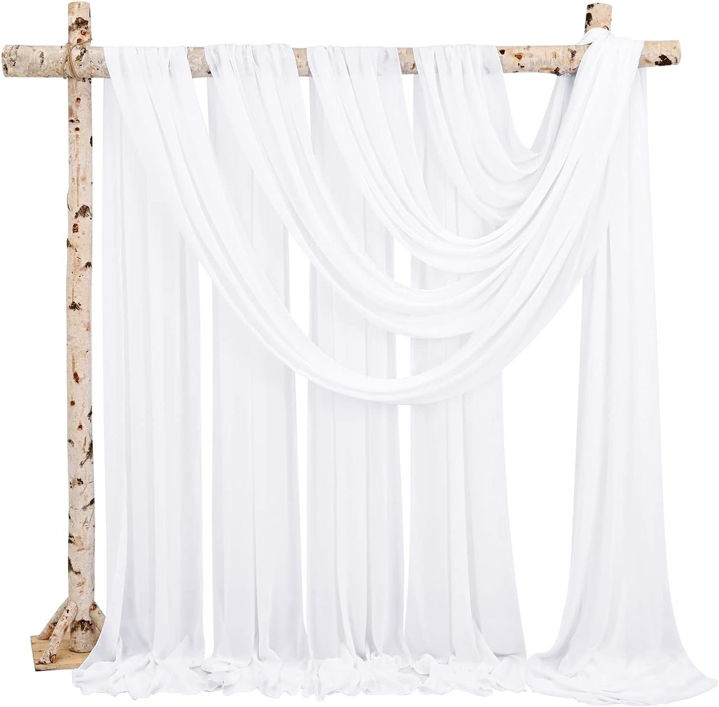 Decorations for Reception Sheer Backdrop 4 Panels 28" x20ft