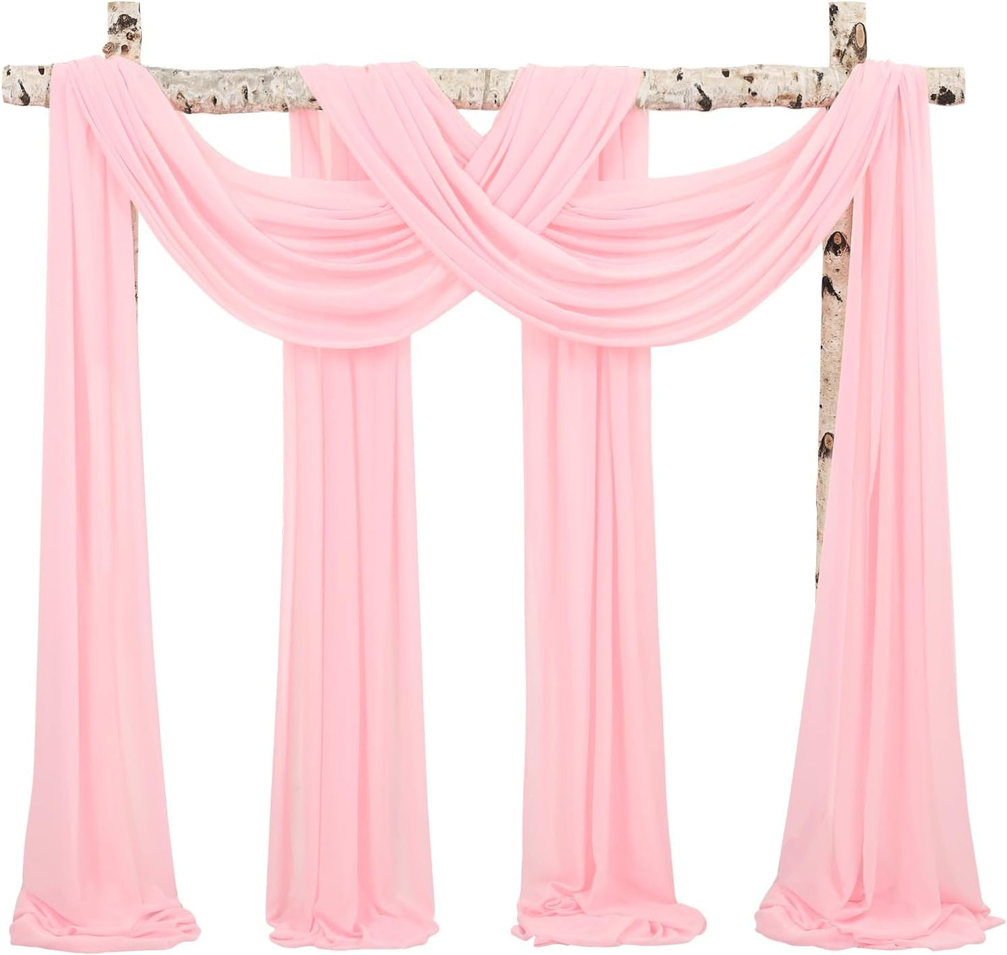 Wedding Arch Drapes for Ceremony Chiffon Fabric Drapes Arbor28"x20ft