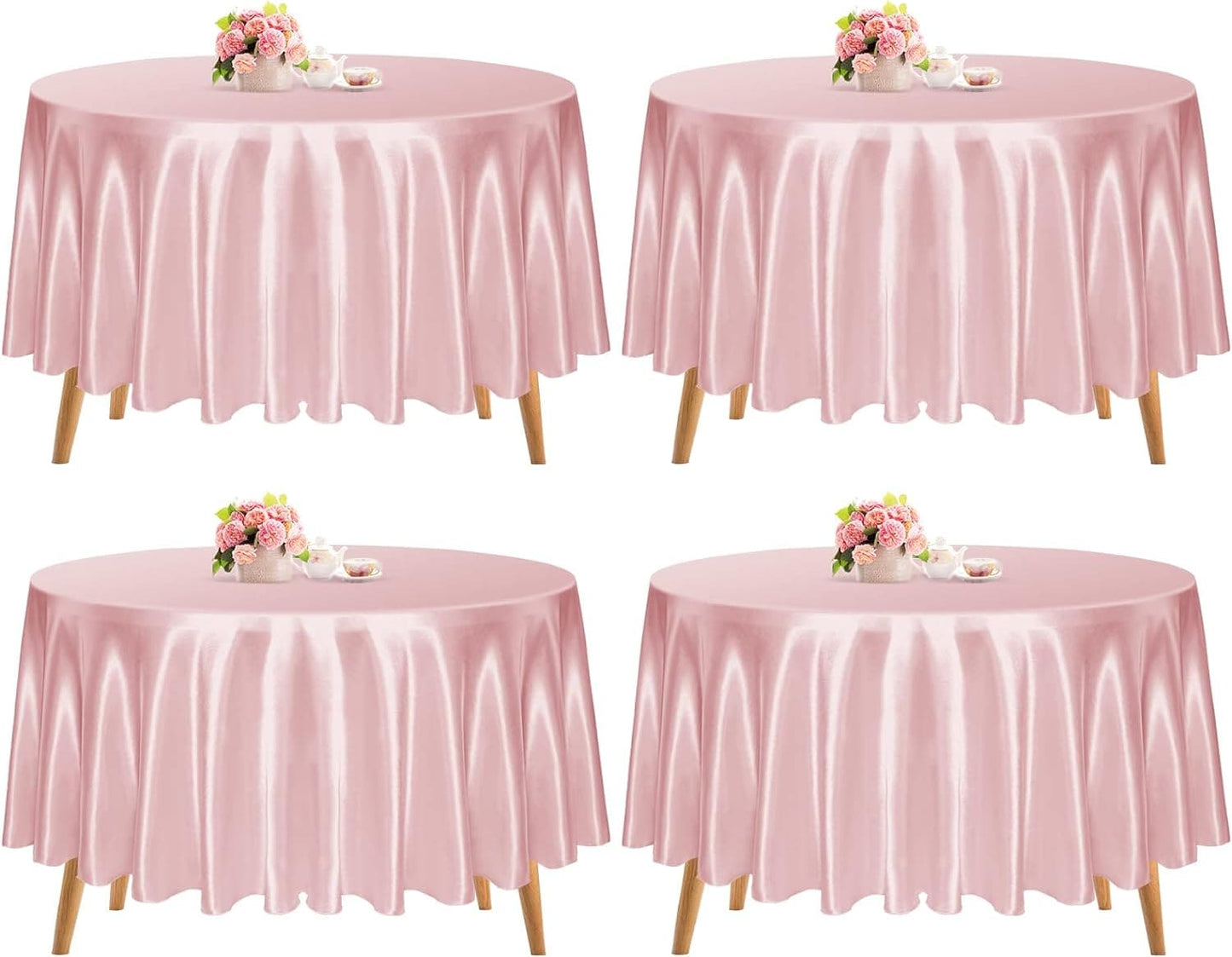 4 Packs Satin Tablecloth 108 Inch