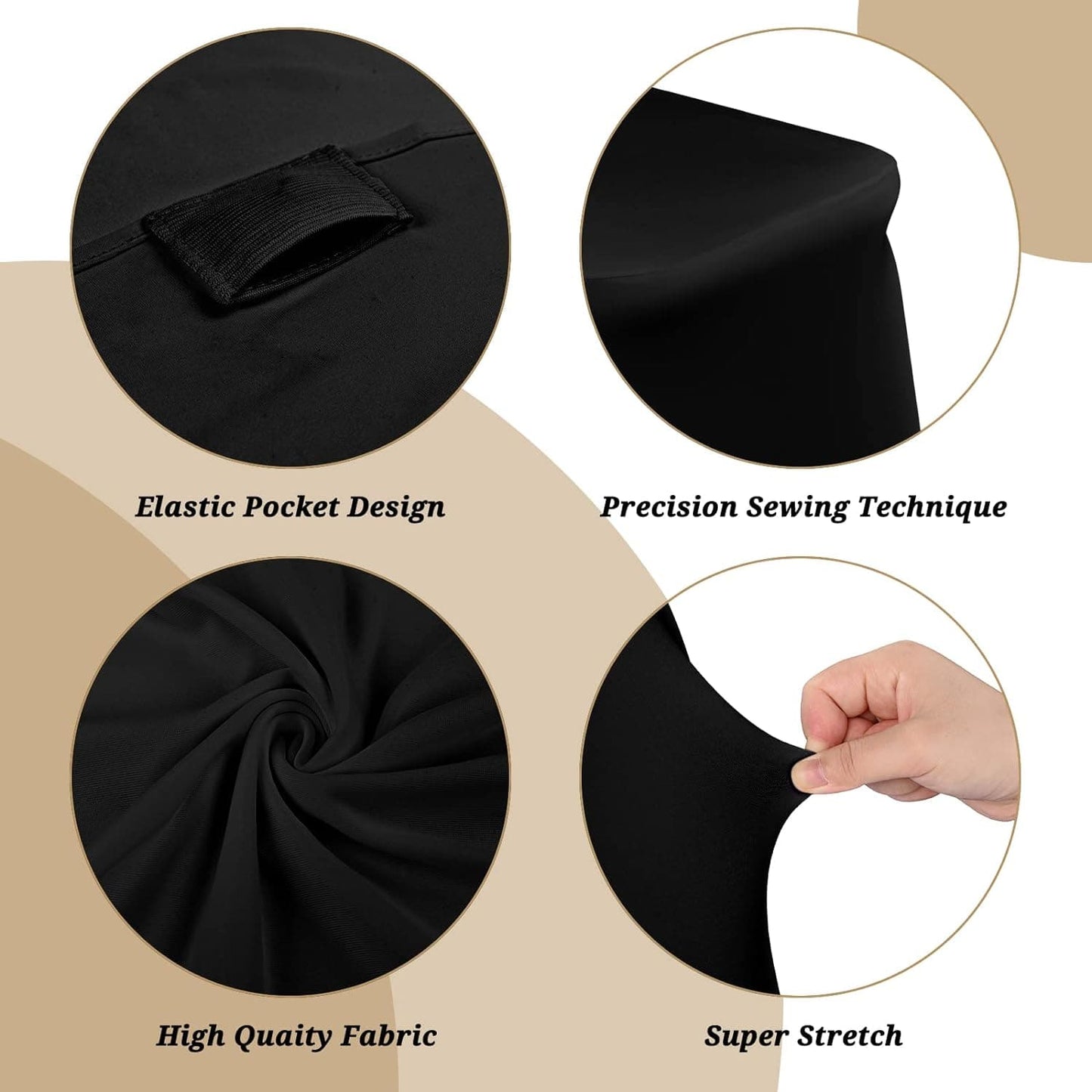 10pcs Chair Covers Polyester Spandex Lycra Stretch Chair Cover Dining Room Wedding Chair Covers Universal Washable Protective Chair Covers for Wedding Party Banquet Decoration Covers