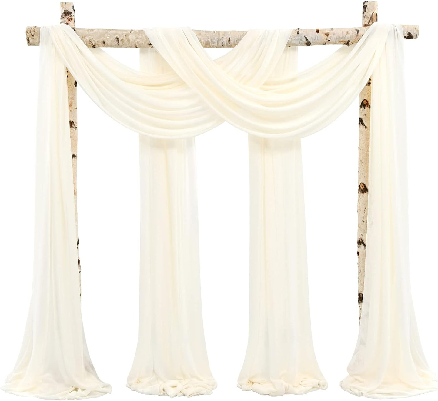 Decorations for Reception Sheer Backdrop 4 Panels 28" x20ft