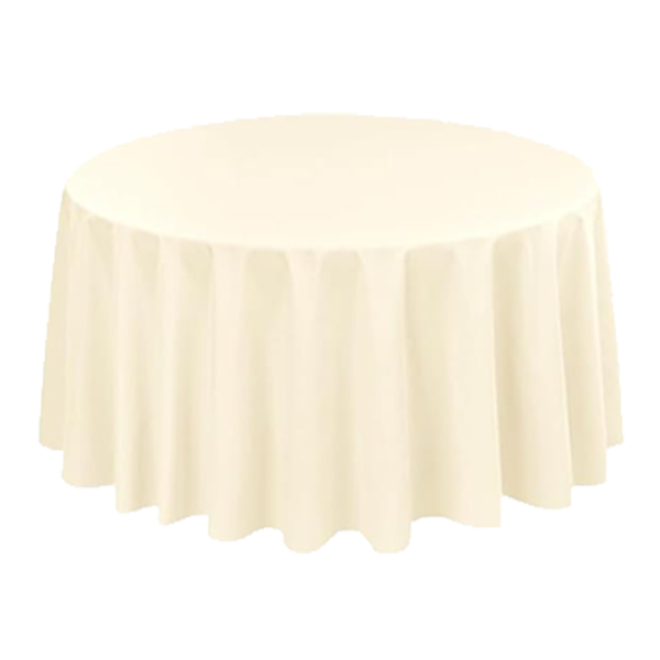 6 Pack Round Tablecloth Polyester Table Cloth Beige