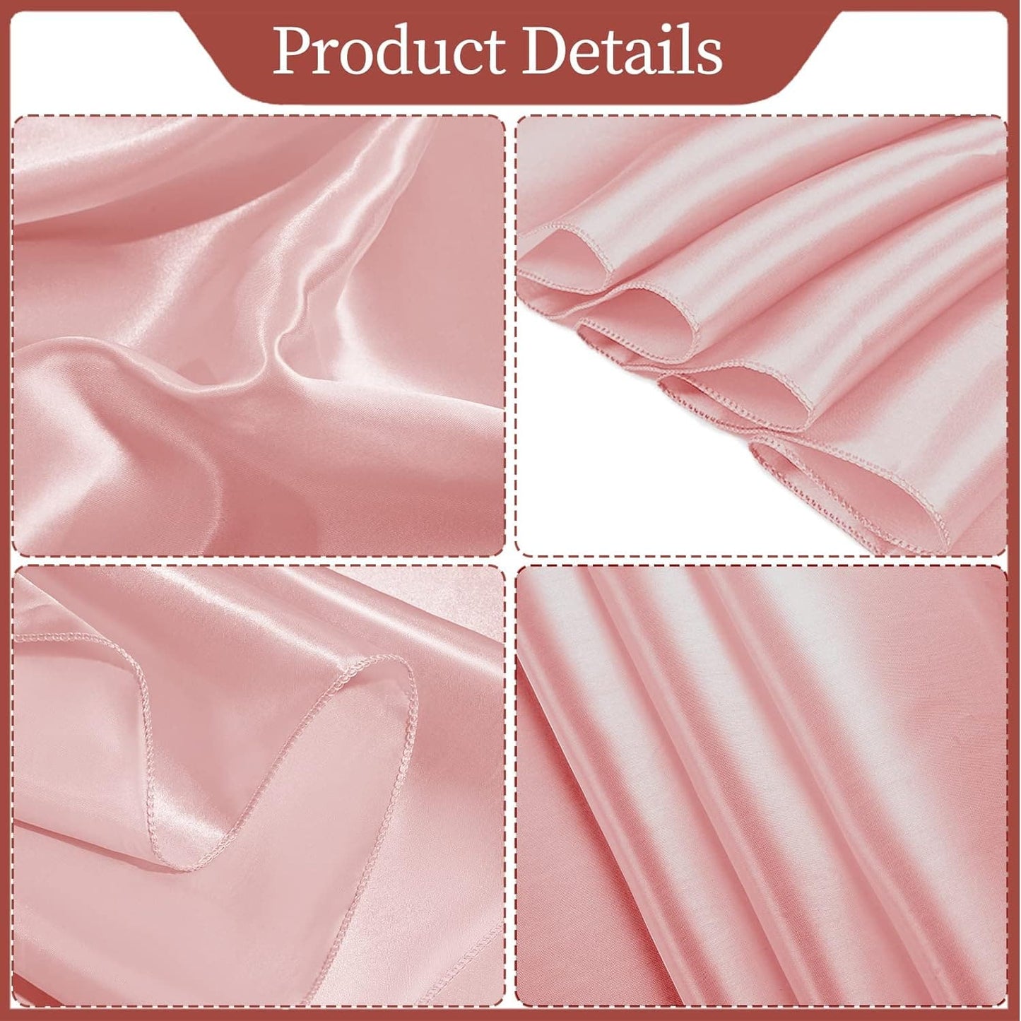 6 Pack Satin Tablecloth 57 x 108 Inch