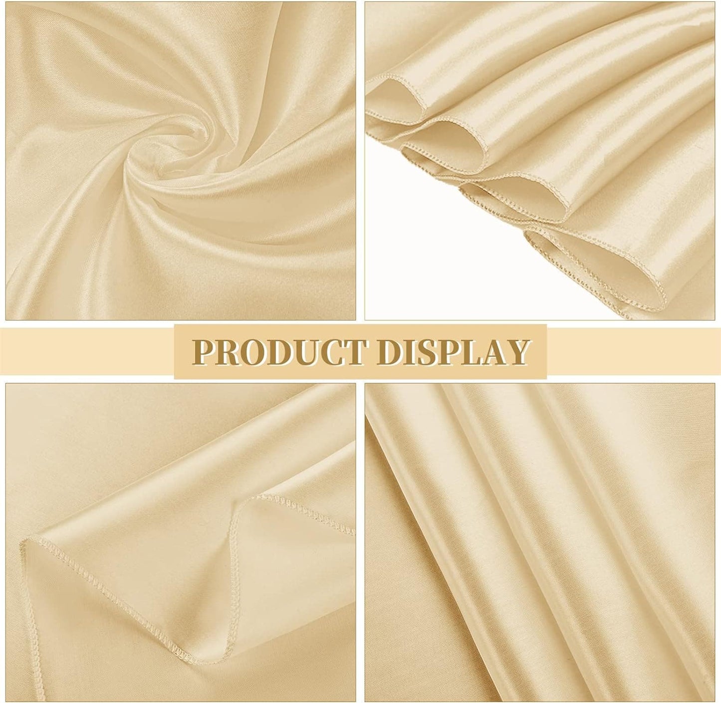 4 Packs Satin Tablecloth 108 Inch