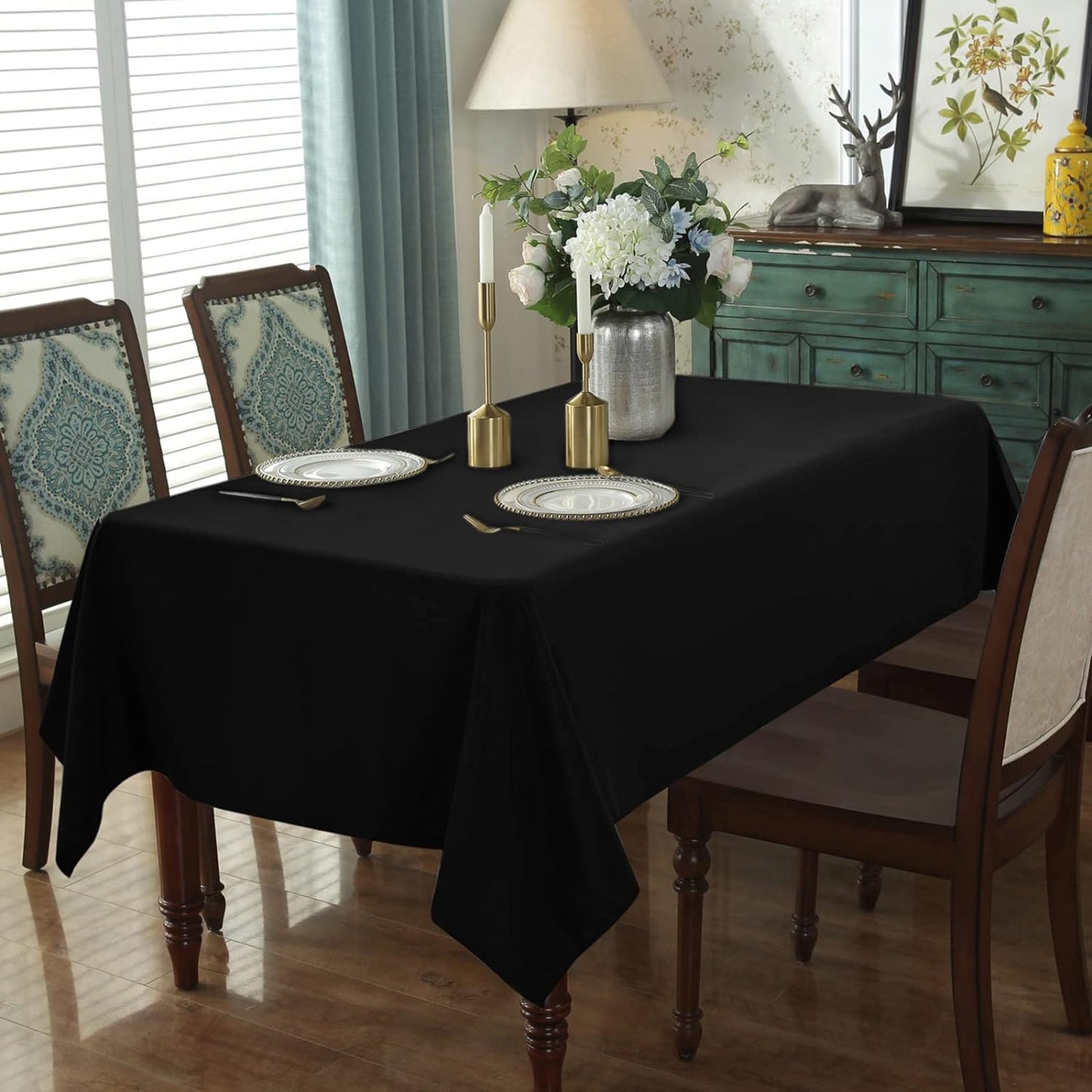 Tablecloth Polyester Table Cloth for 6 Foot Rectangle Tables,Stain and Wrinkle Resistant Washable Fabric Table Covers Polyester Beige Table Clothes for Wedding,Party,Banquet