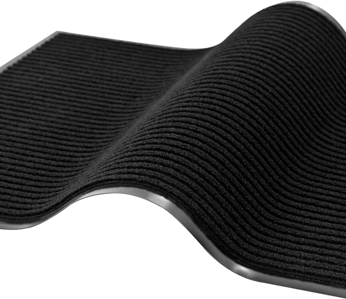 Heavy Duty Entrance Mats, Indoor and Outdoor Rubber Door Mat, Easy Clean Waterproof Anti-Slip Floor Doormat Rug, Low Profile Entrance Shoe Scraper for Entryway, Patio, Garage