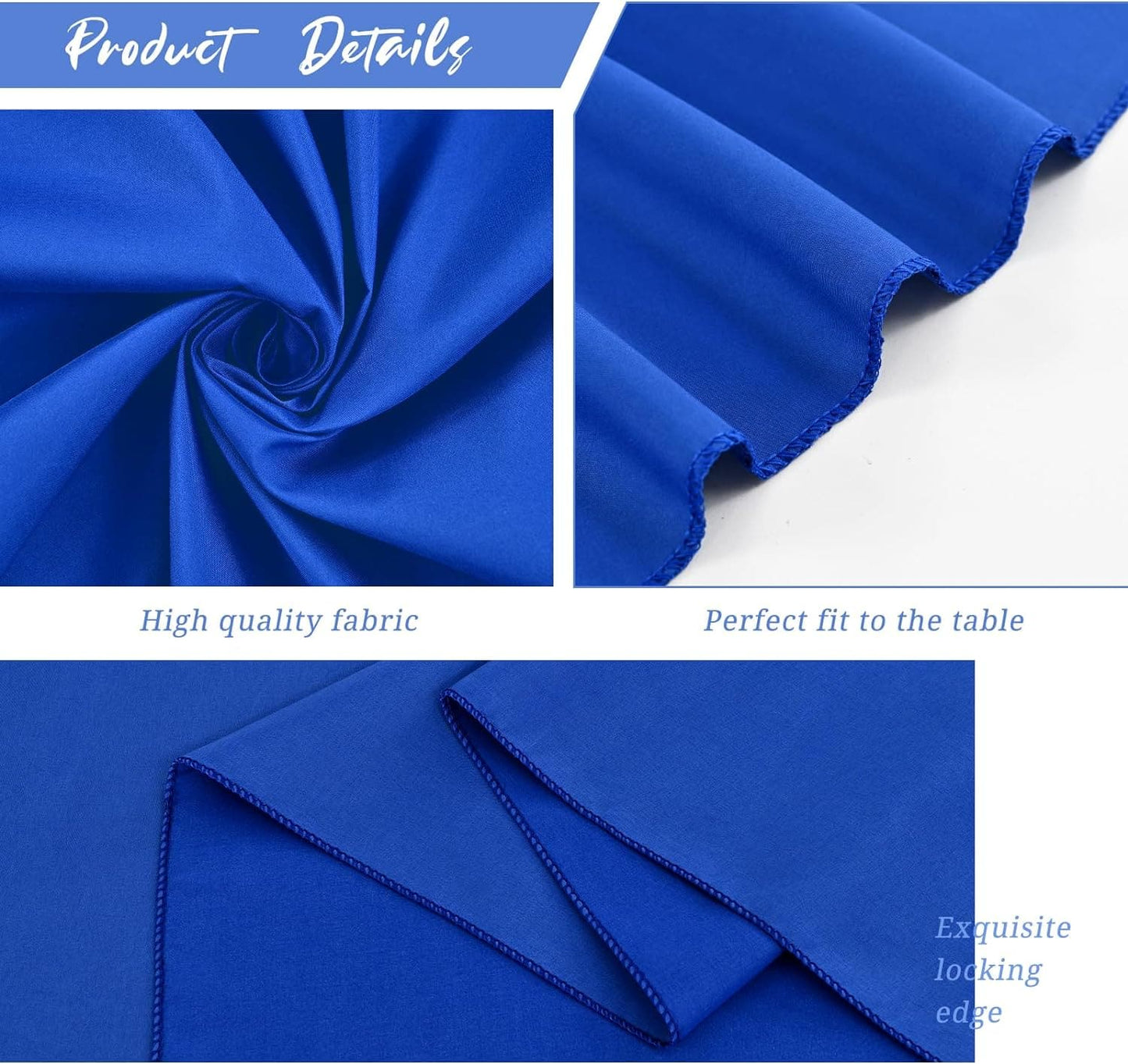 Round Tablecloth Polyester Table Cloth Royal Blue