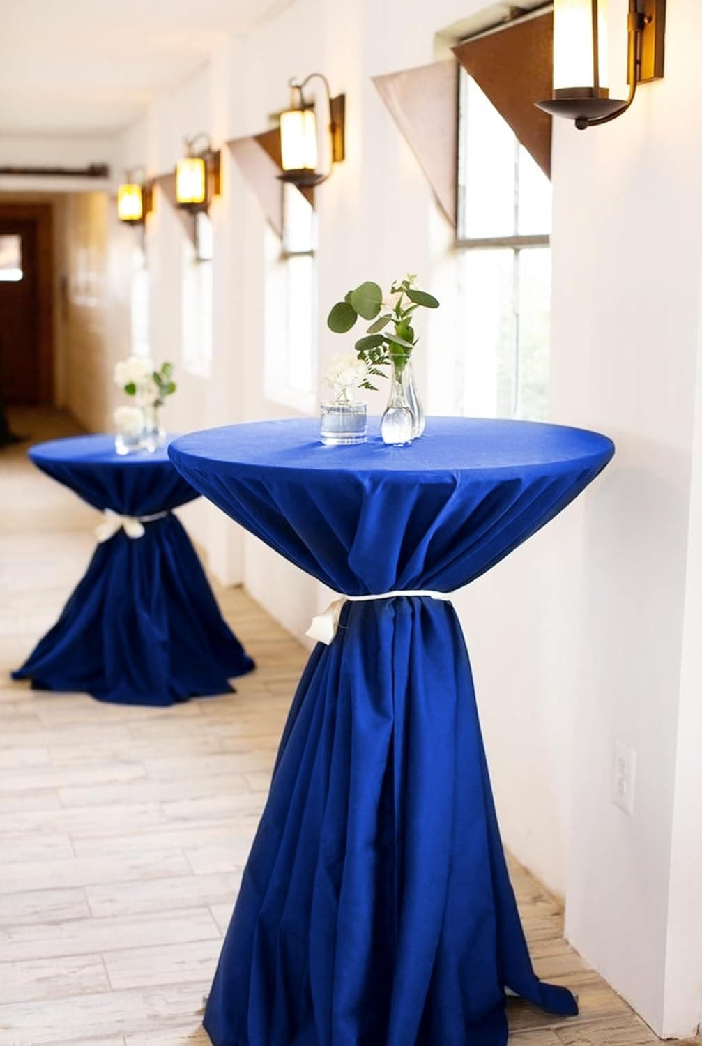 Round Tablecloth Polyester Table Cloth Royal Blue