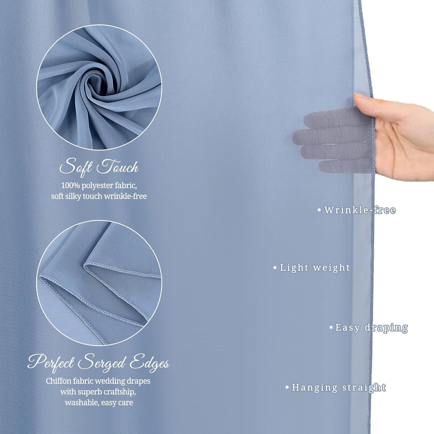 Decorations for Reception Sheer Backdrop 4 Panels 28" x20ft