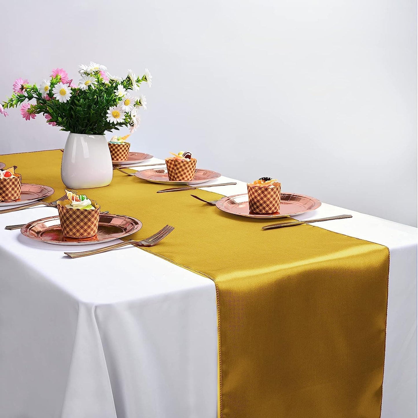 1 Pack 12 x 108 inches Satin Table Runners