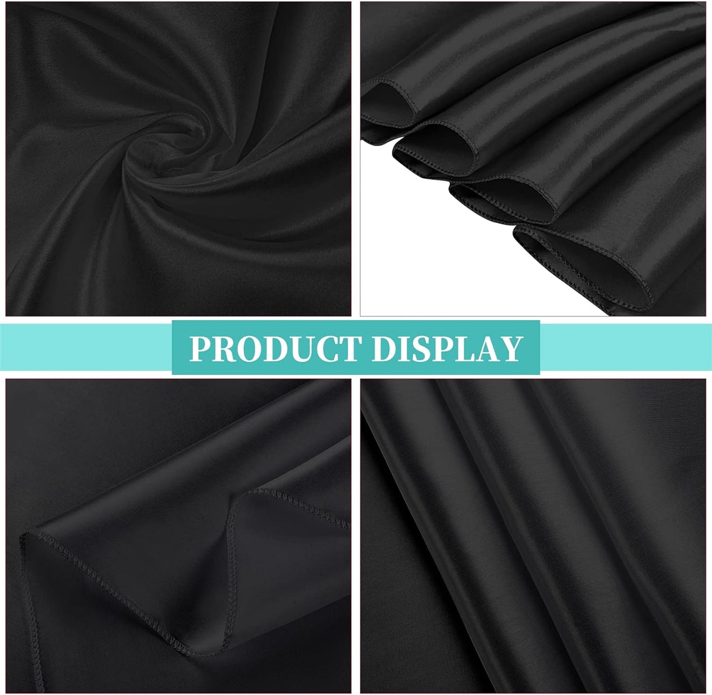 10 Pcs Round Satin Tablecloth