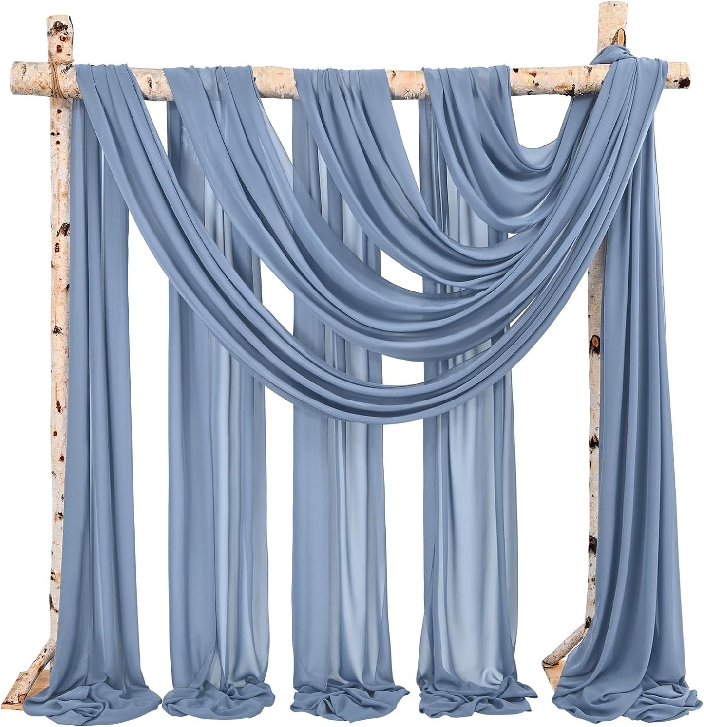 Wedding Arch Drapes for Ceremony Chiffon Fabric Drapes Arbor28"x20ft