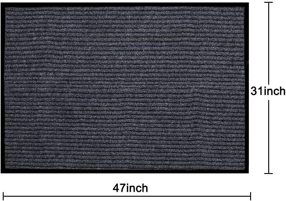 CKDLINS Profile Rubber Door Mat,Heavy Duty, Durable Doormat, Indoor and Outdoor, Waterproof, Easy Clean Shoe Scraper, Home Rug Welcome Mats for Entryway, Patio, Porch