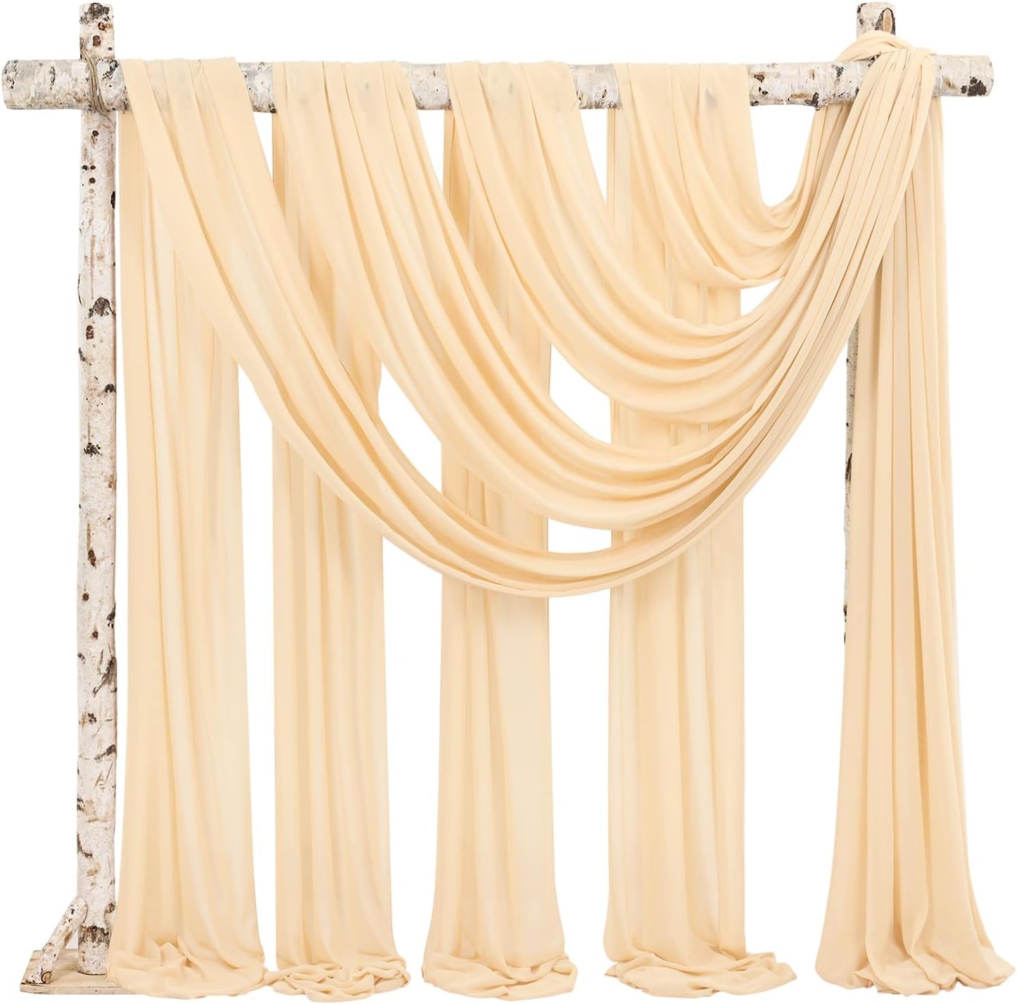 Decorations for Reception Sheer Backdrop 4 Panels 28" x20ft