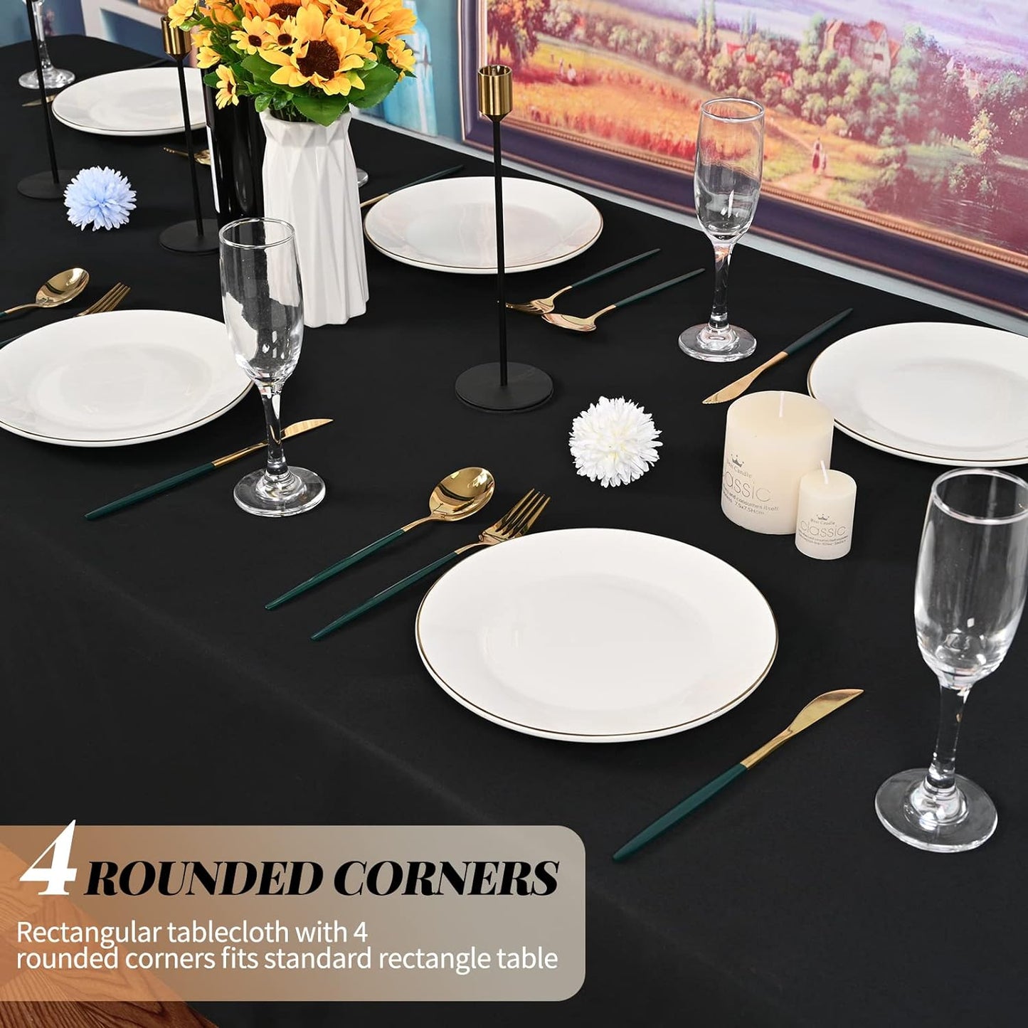 Tablecloth Polyester Table Cloth for 6 Foot Rectangle Tables,Stain and Wrinkle Resistant Washable Fabric Table Covers Polyester Beige Table Clothes for Wedding,Party,Banquet