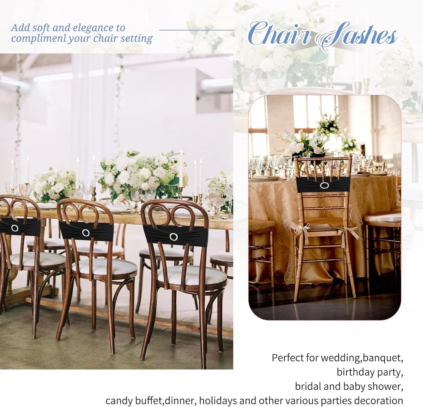 Pack of 60 Party Chair Decoration