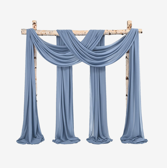 Wedding Arch Drapes for Ceremony Chiffon Fabric Drapes Arbor28"x20ft
