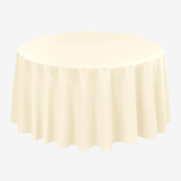 6 Pack Round Tablecloth Polyester Table Cloth 90 inch