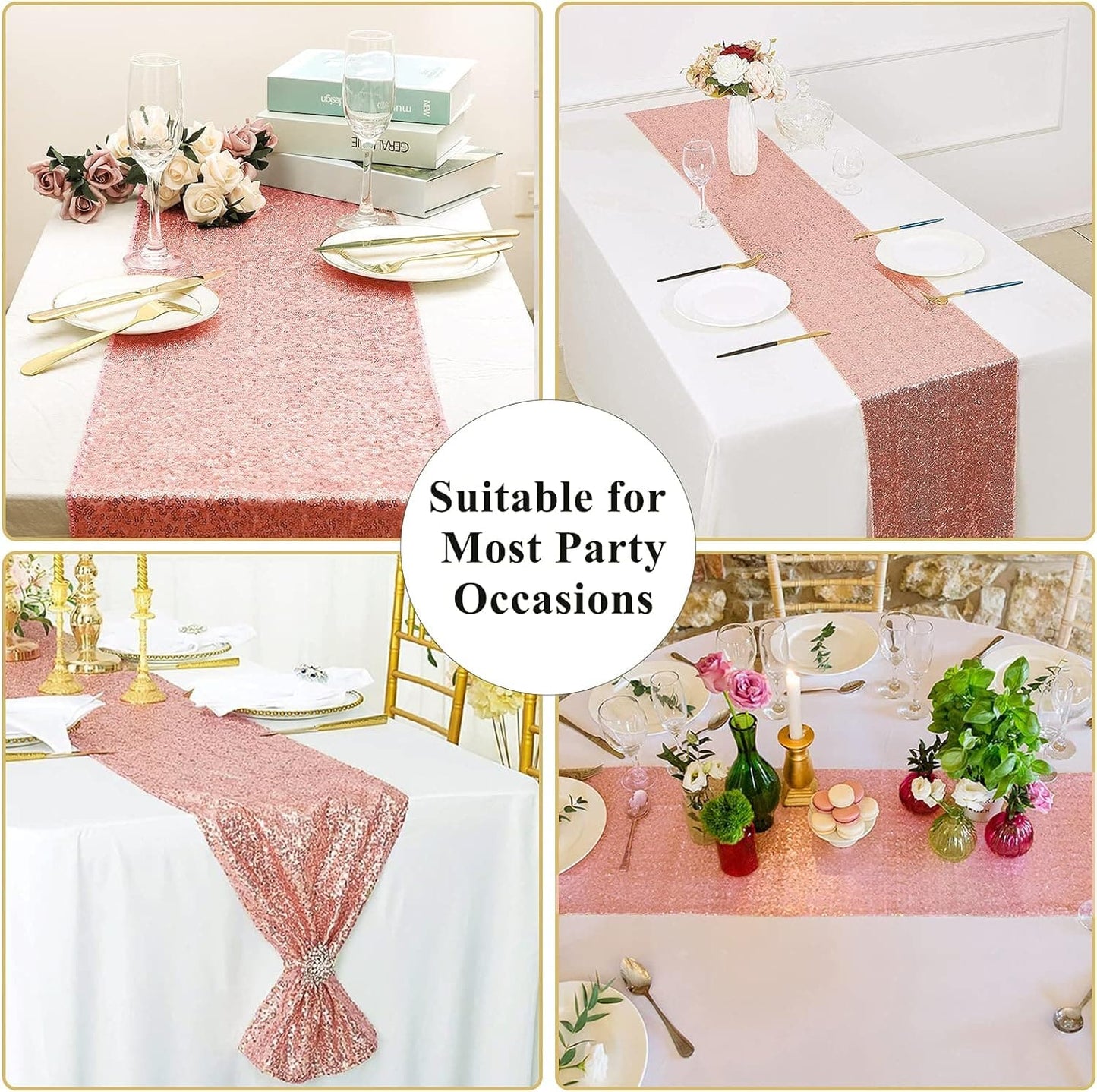 10 Pack Sparkle Table Runner 12" x 108"