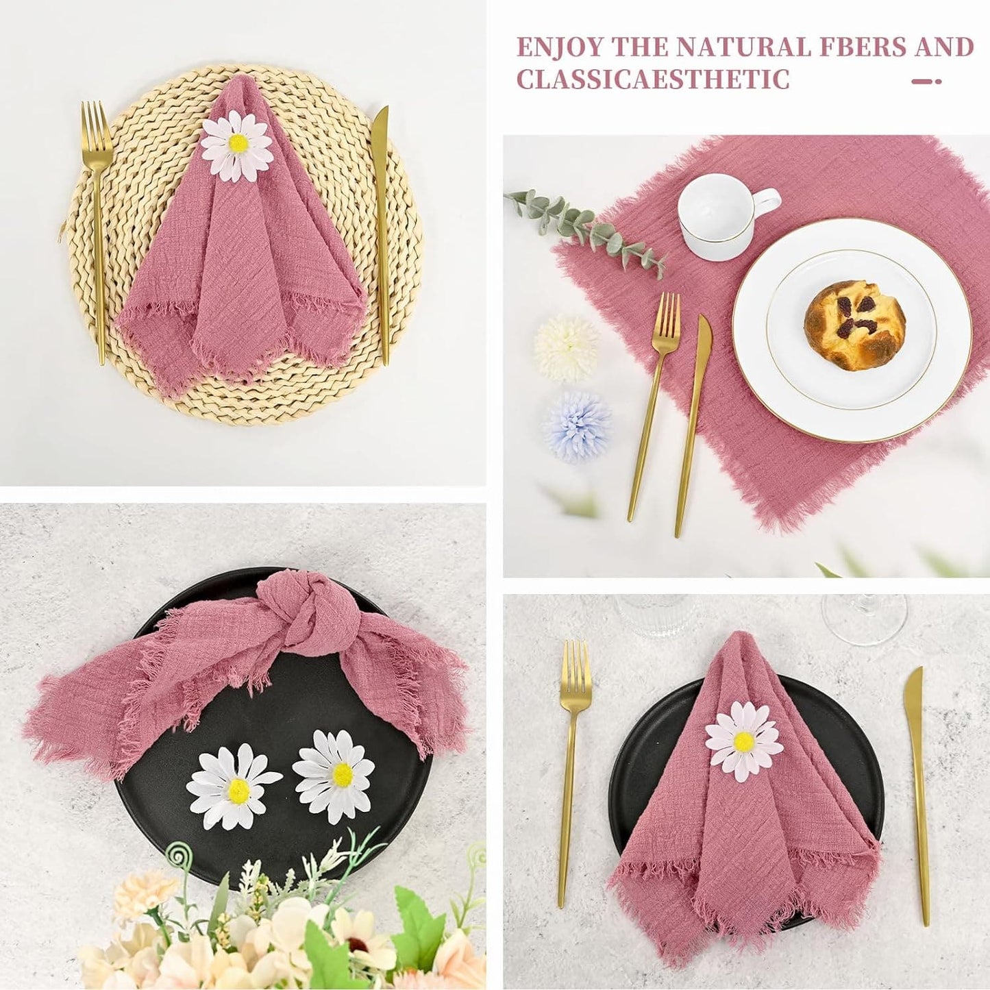 Handmade Cloth Napkins 16x16 Inches