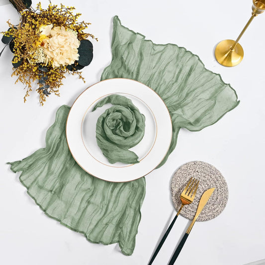 Gauze Cheesecloth Napkins 20 x 20 Inch Sage Green