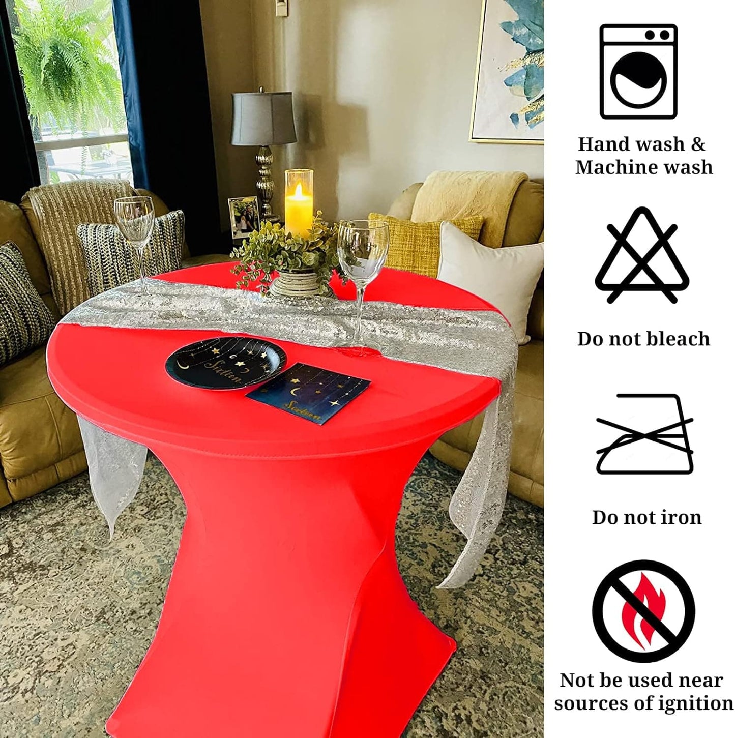 6 Pack 32"x43" Cocktail Tablecloth