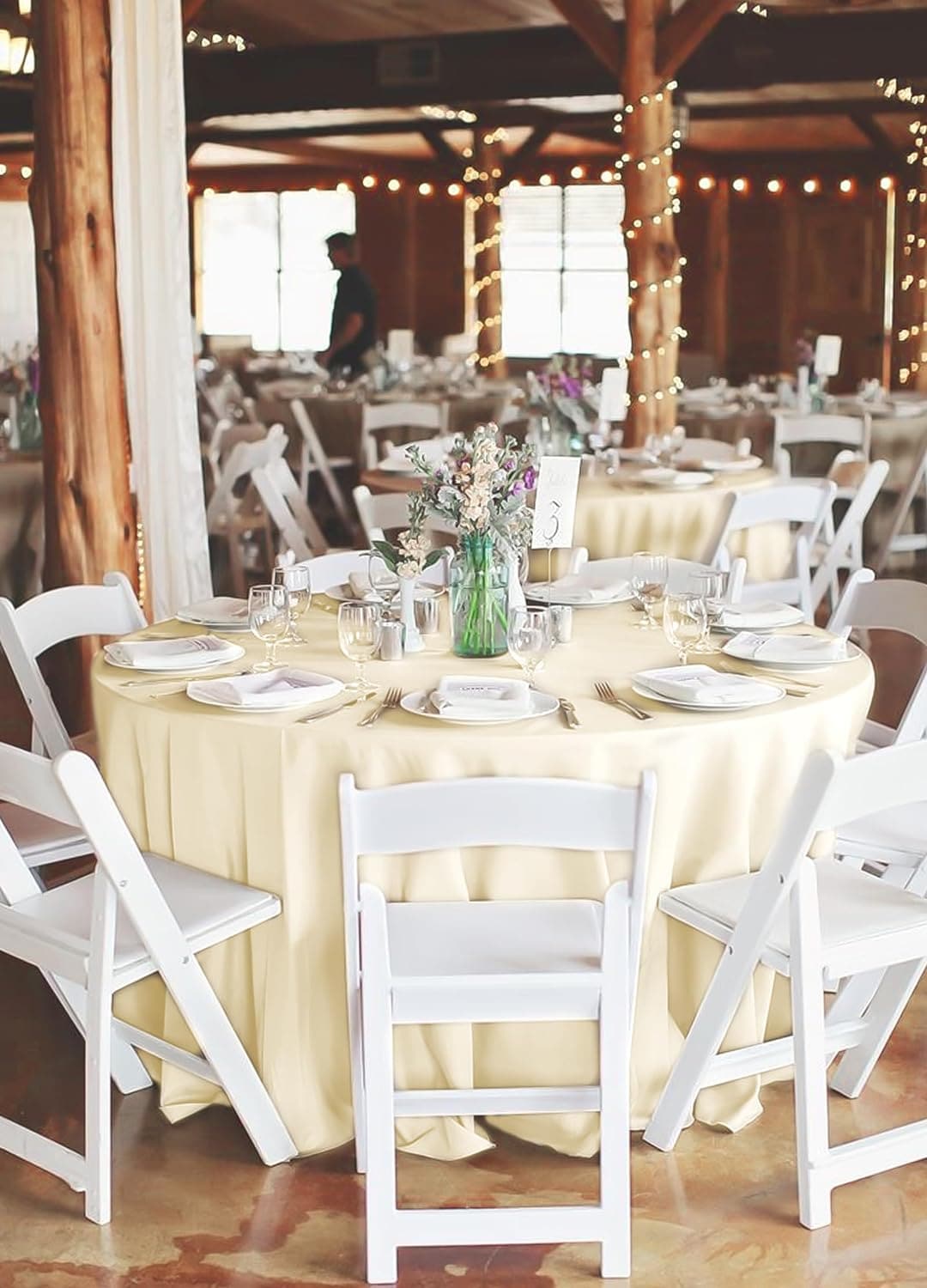 Round Tablecloth Polyester Table Cloth Royal Blue