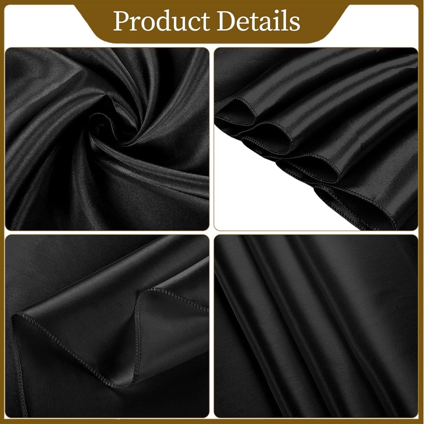 6 Pack Satin Tablecloth 57 x 108 Inch