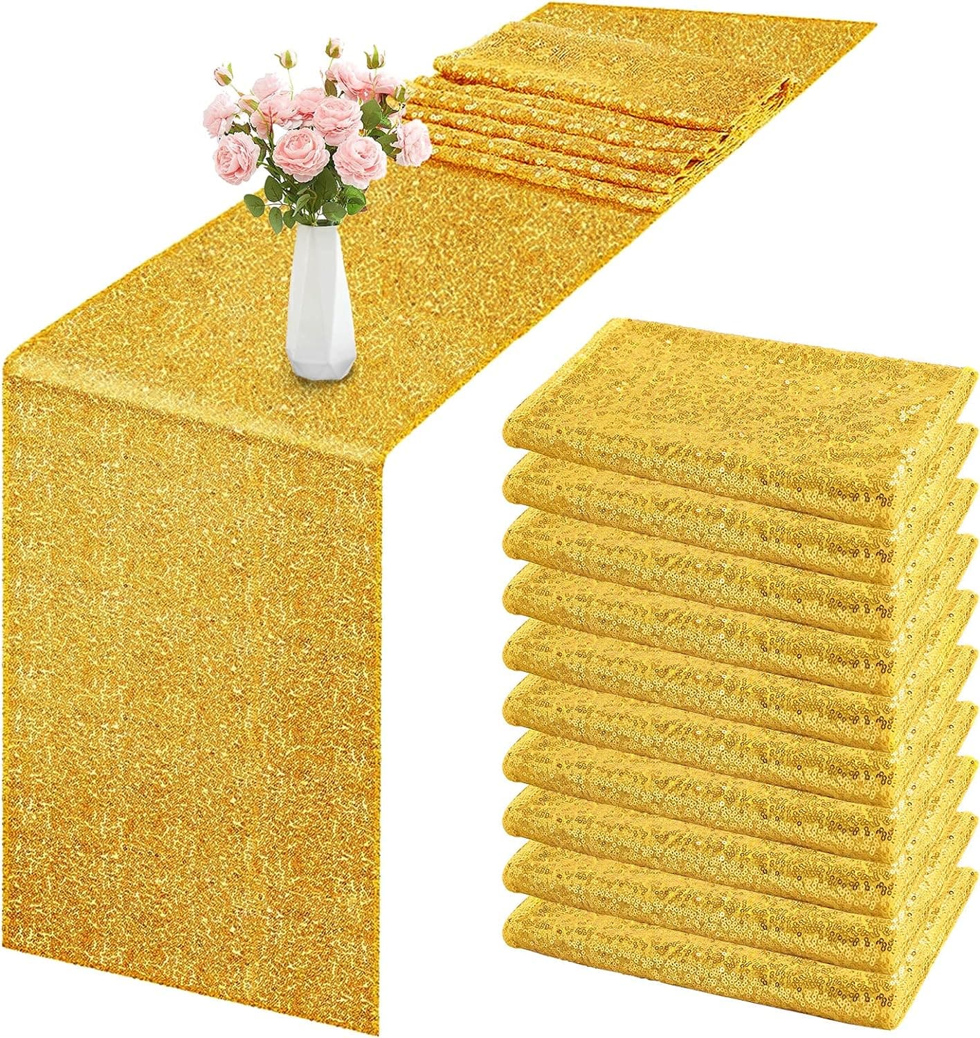 10 Pack Sparkle Table Runner 12" x 108"