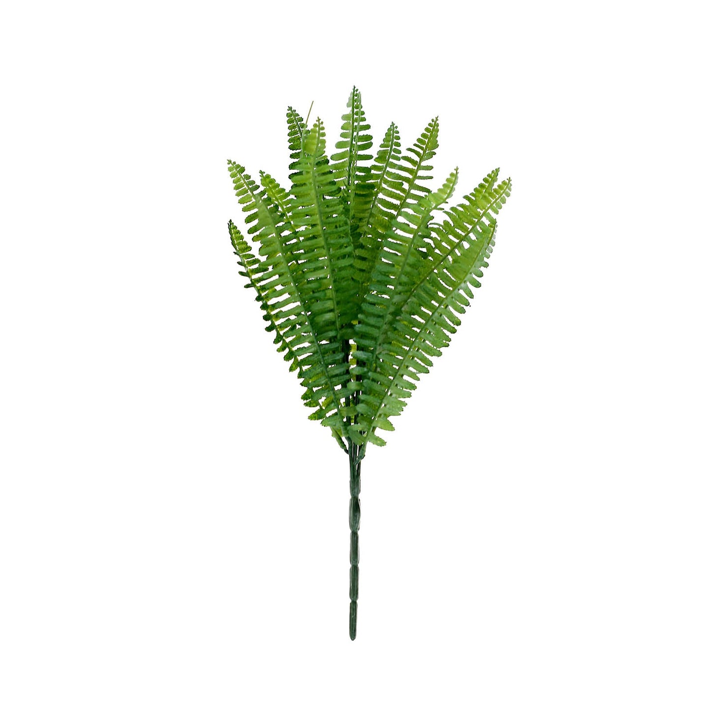 2 Stems Green Artificial Boston Fern Leaf Plant Indoor Faux Spray 18"