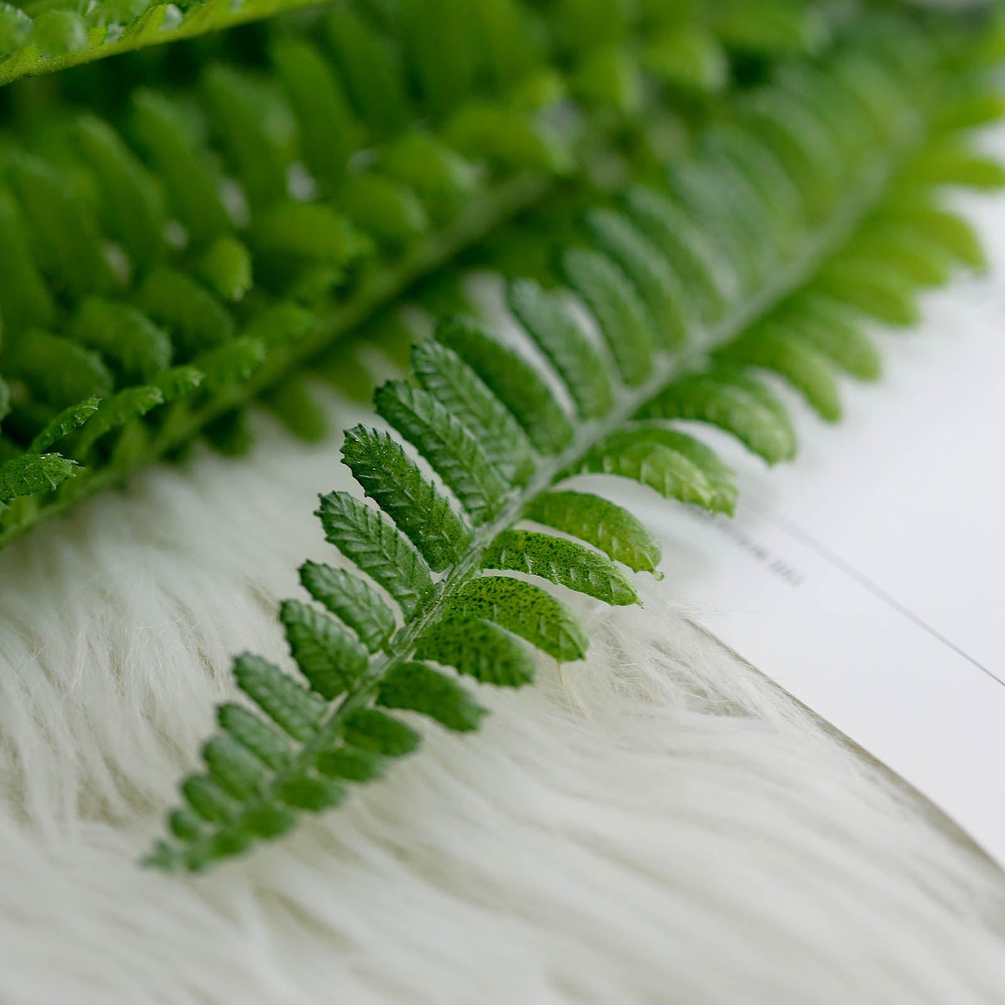 2 Stems Green Artificial Boston Fern Leaf Plant Indoor Faux Spray 18"