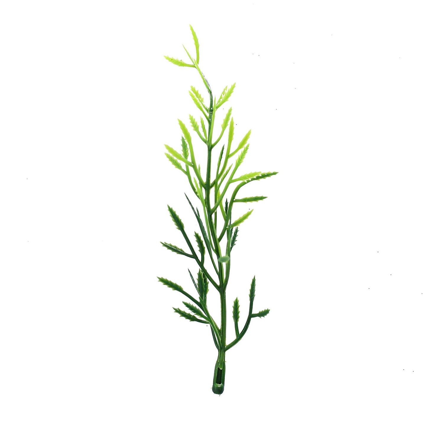 25 Pack Mini Green Artificial Fern Leaf Branch Stems, Flower Vase Filler For Floating Candle Centerpieces 6"