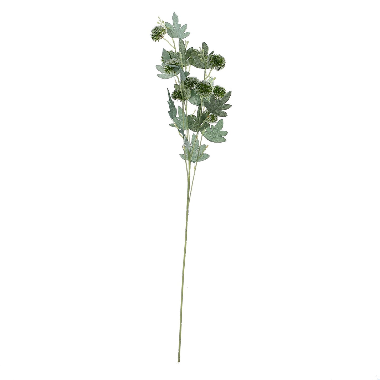 Artificial Globe Thistle Flower Spray, Faux Stem Floor Vase Decor 34" Tall