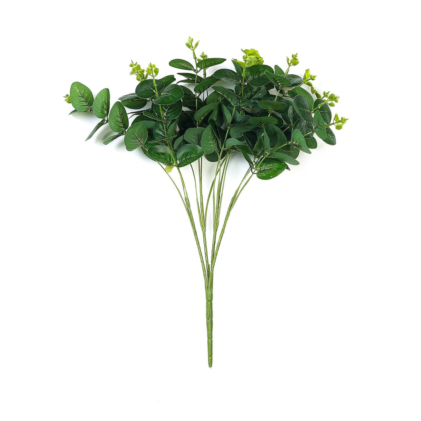 2 Bushes Dark Green Artificial Eucalyptus Branch Bouquet Plants 19"