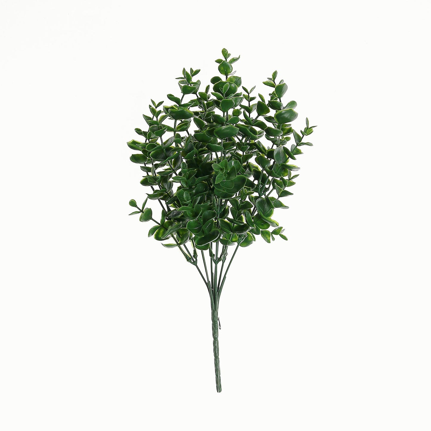 3 Stems Artificial Eucalyptus Bush, Faux Greenery Bouquet Plants 13"