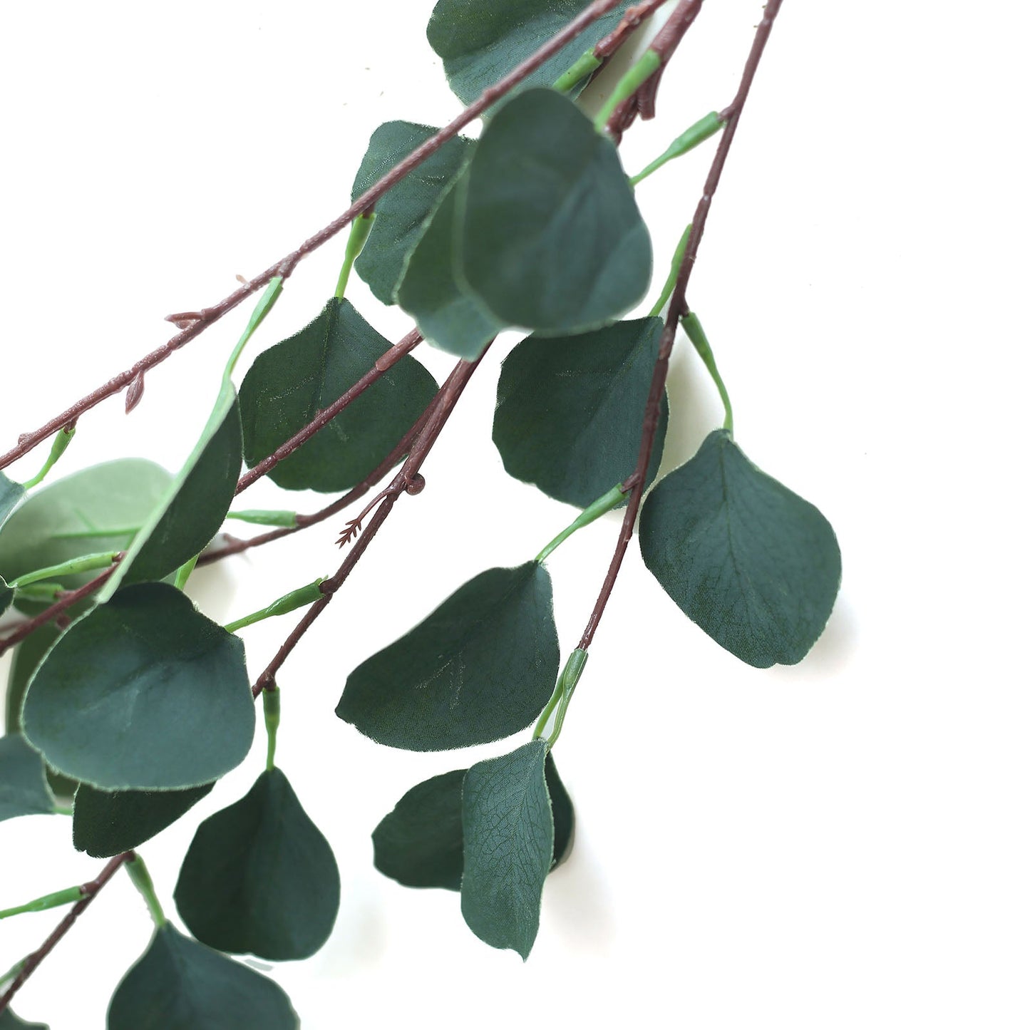 2 Bushes Artificial Eucalyptus Branches, Faux Plant Stems 36" Tall