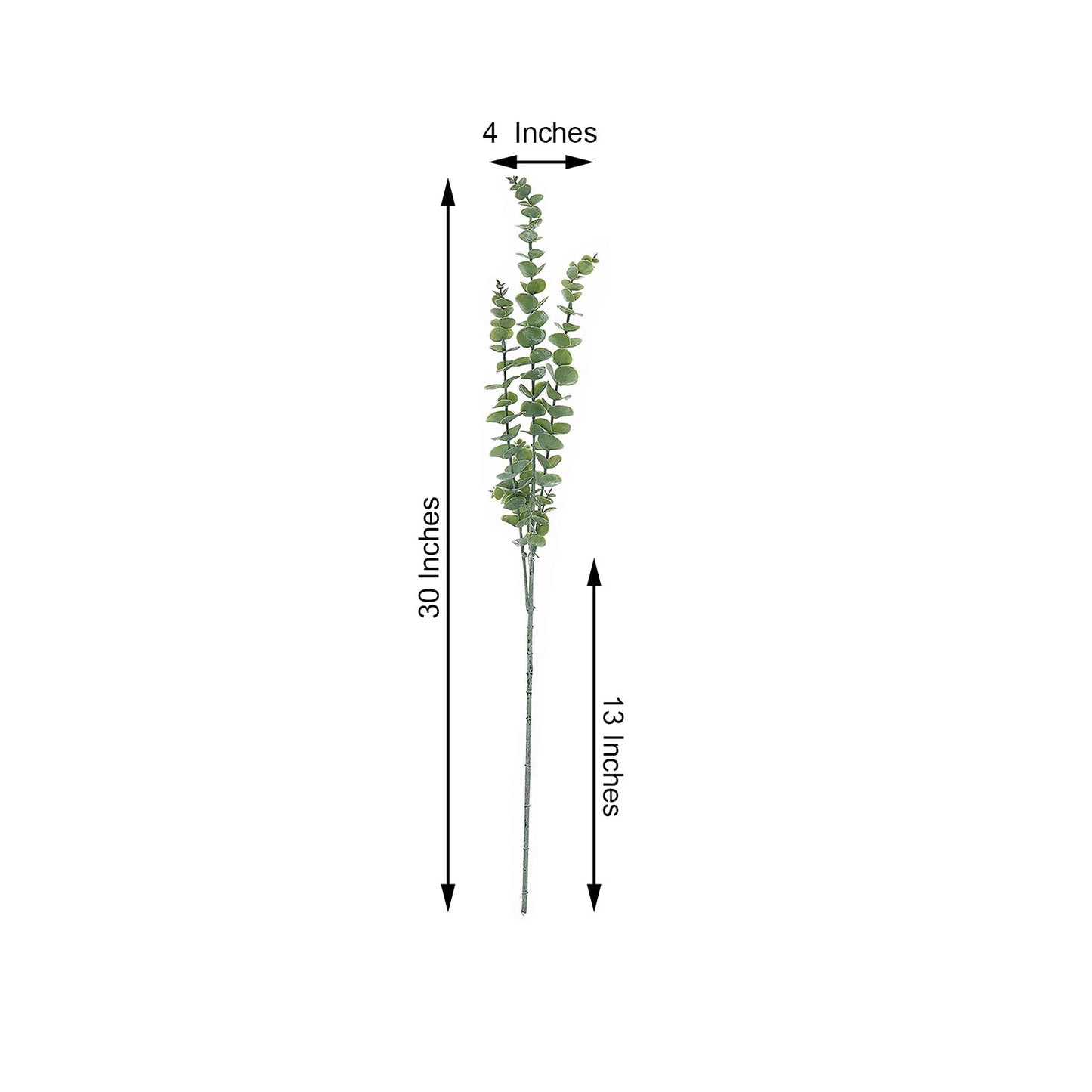 3 Bushes Frosted Green Artificial Eucalyptus Branches Faux Plant 30"